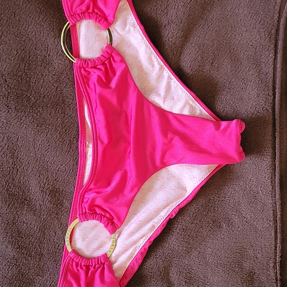 Victoria's secret fucsia gold O-ring cheeky bikini bottom - Picture 4 of 10